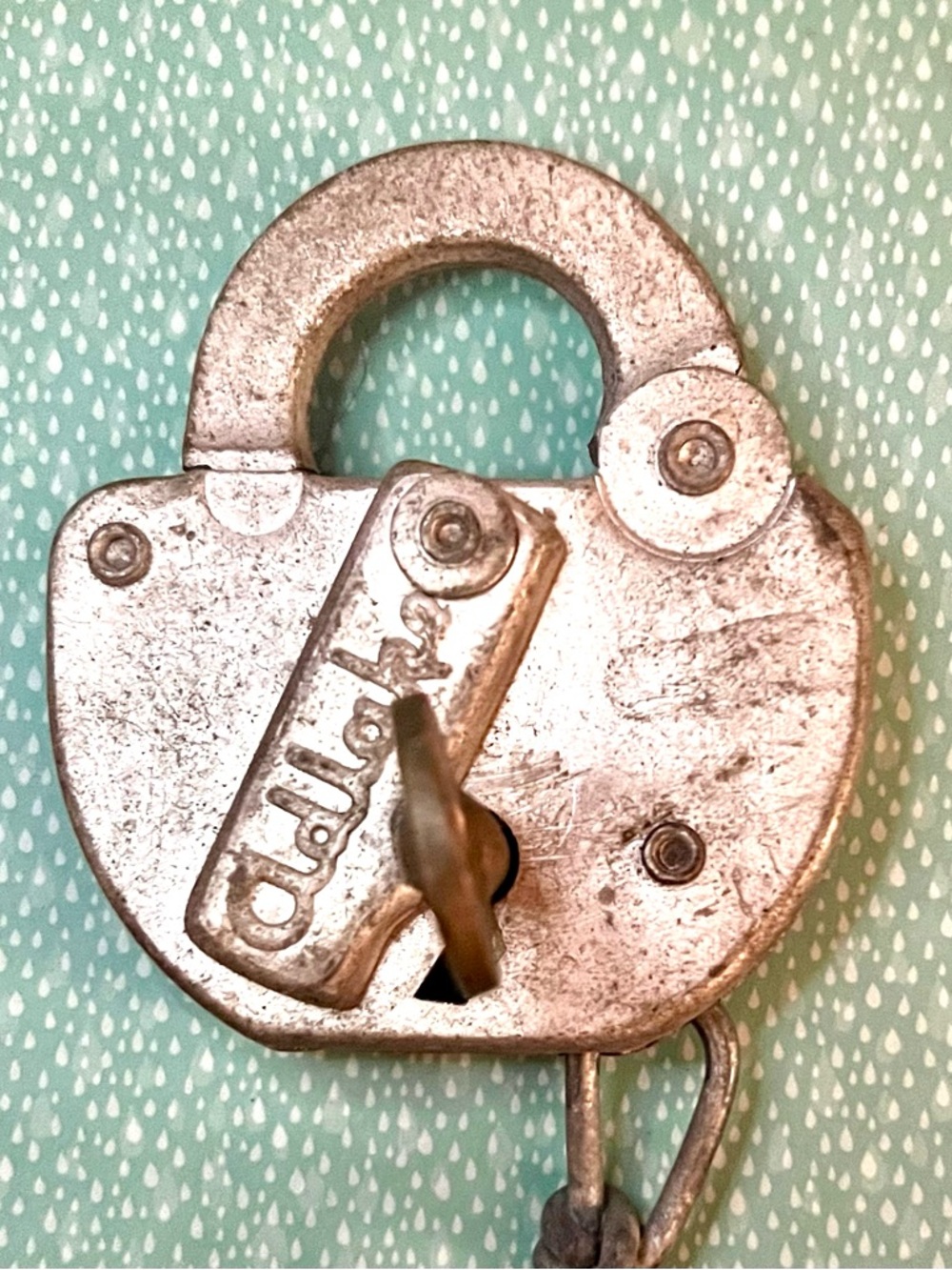 Vintage PCRR ADLAKE Padlock with Key Antique Industrial Security Lock